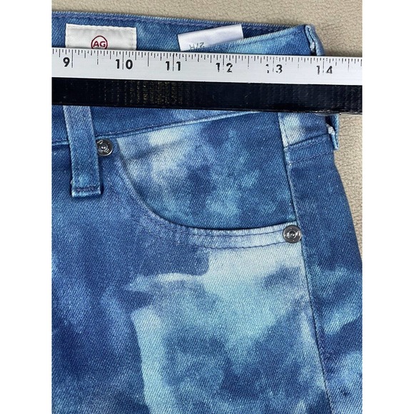 AG Adriano Goldschmied The Mari Jeans Womens 27R High Rise Straight Blue Tie Dye - Picture 6 of 11